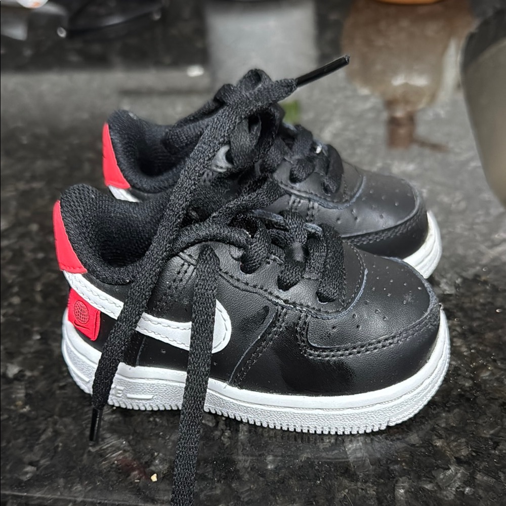 Pink and Black Nike Air Force 1s 4C